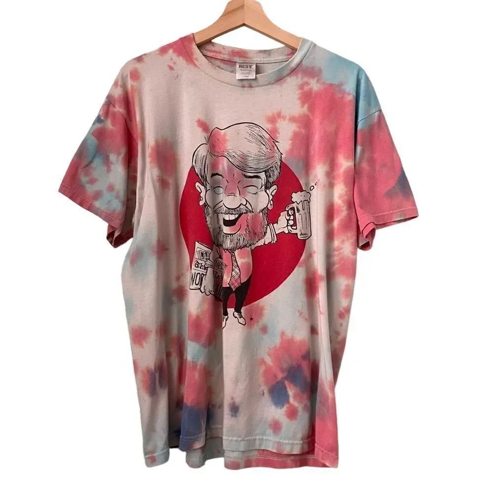 Rick Everett World Tour Tie Dye Crewneck Shirt in Size Large